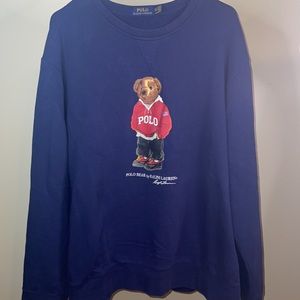 Polo Ralph Lauren bear sweater navy blue